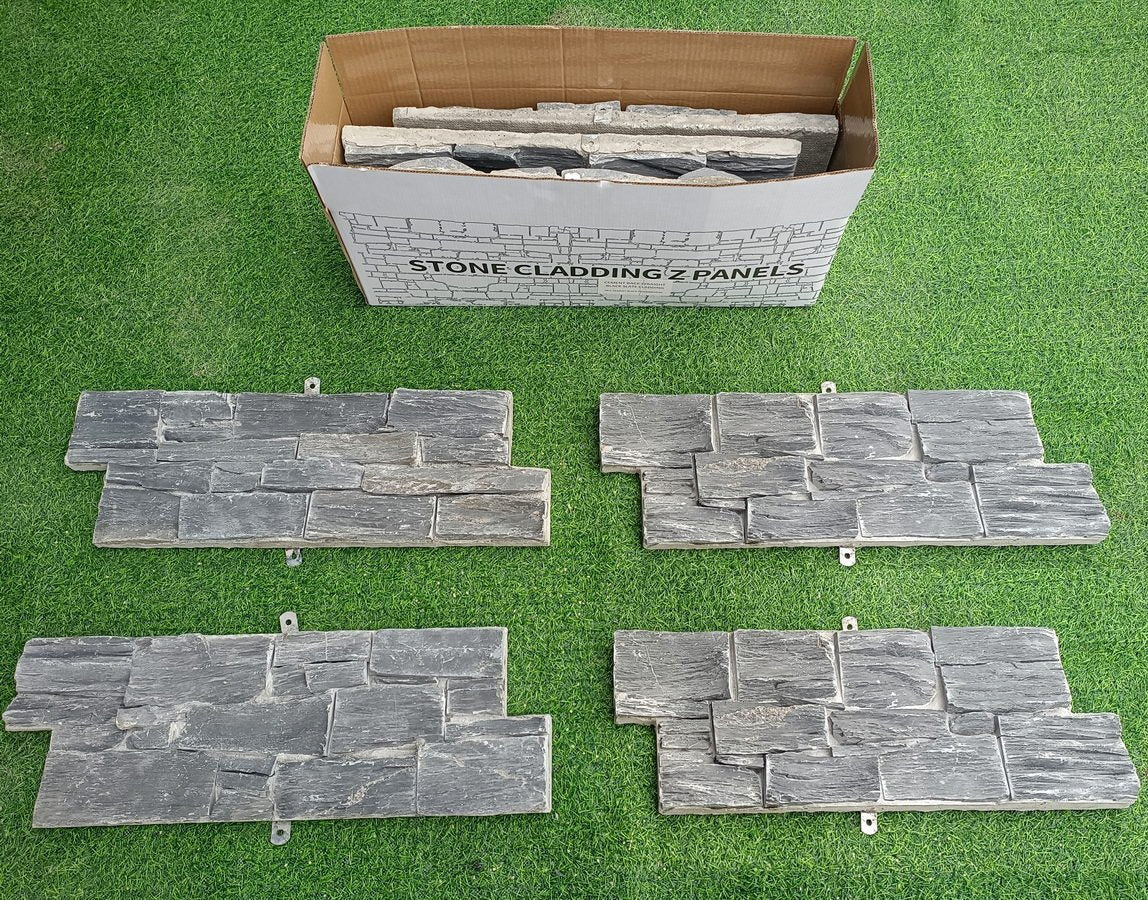 Black Slate Cladding Z Panels Cement Backing 550 x 200 £67.28/m2 - Image 3