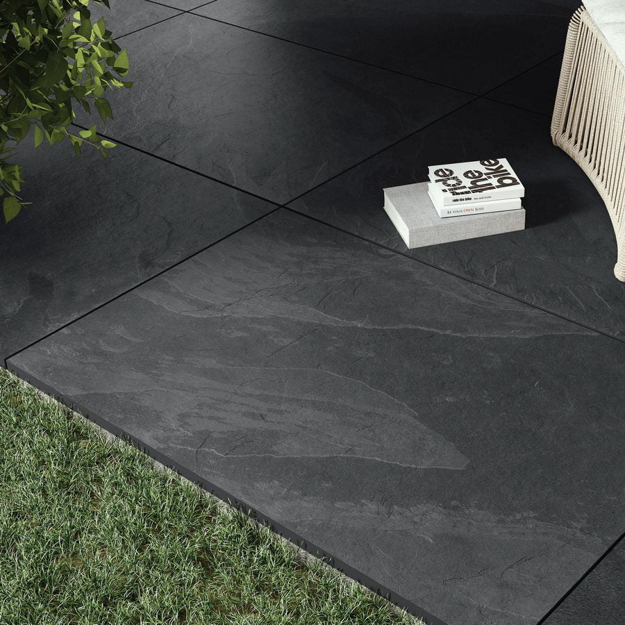 Brazilian Black Slate Porcelain Paving Slabs 900x600x20 £20.99/m2 - Image 4