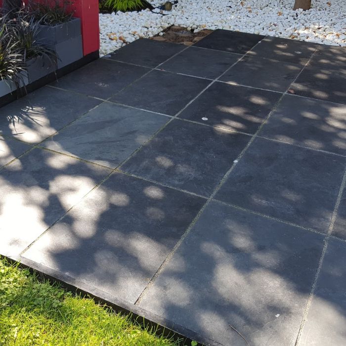 Black Slate Paving Slabs, Brazilian Slate 800x400x20mm - Image 3