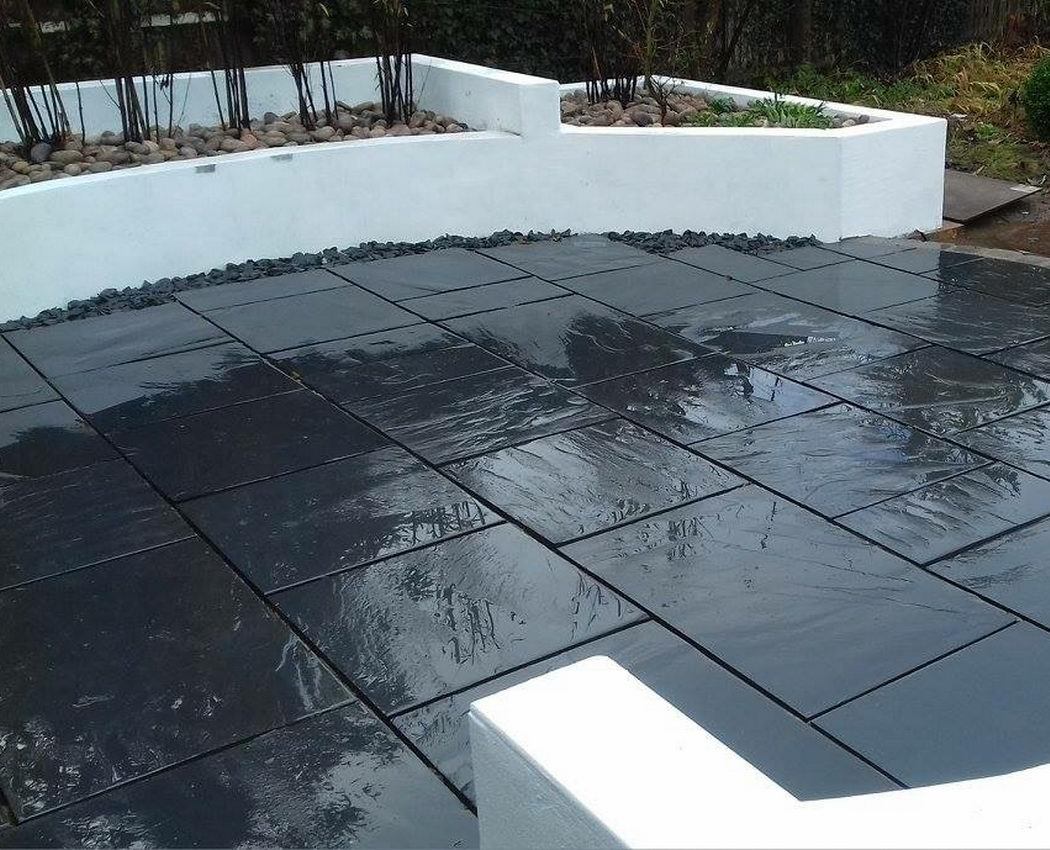 Black Slate Paving, China Slate Midnight Slabs 600 x 600 - Image 3