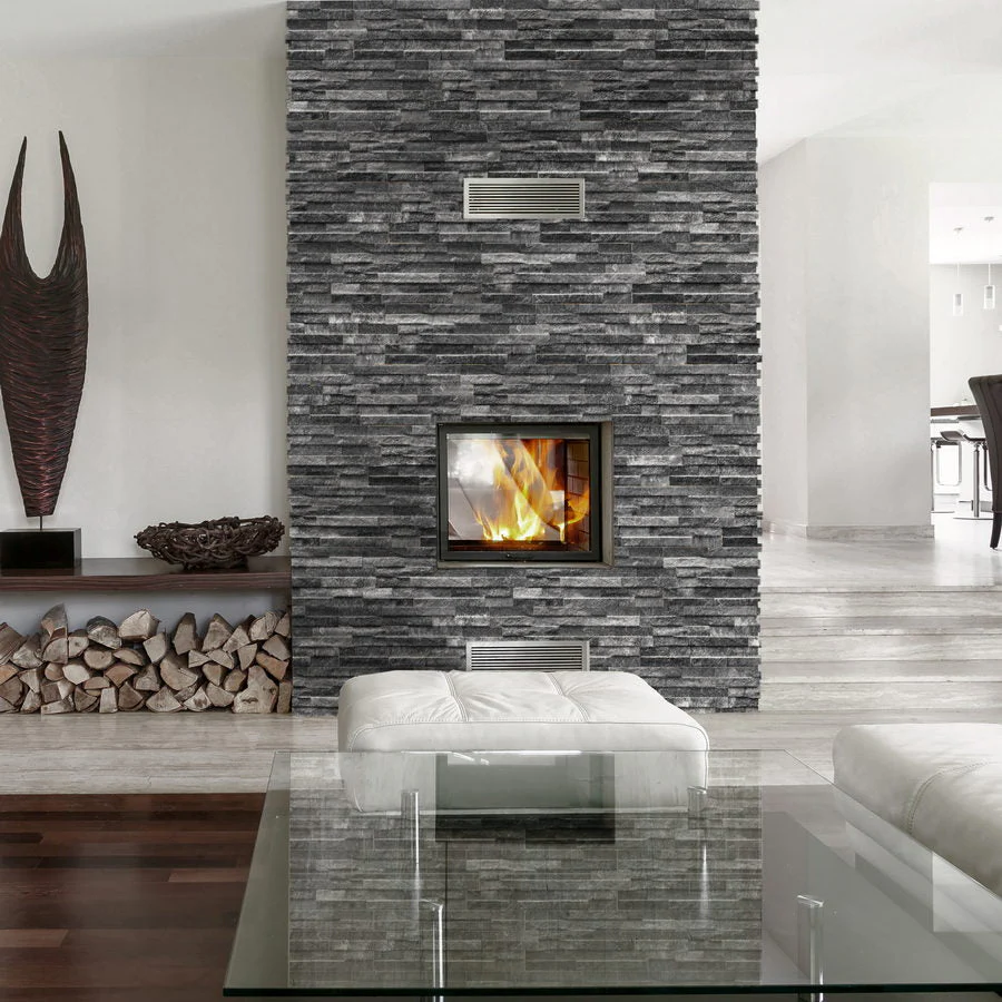 Dark Grey Italian Porcelain Split Face Effect Tiles £33.99/m2 - Image 4