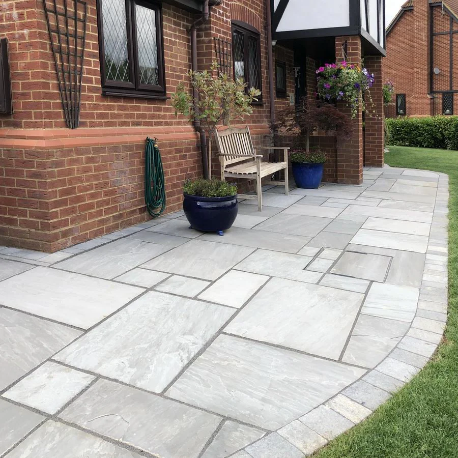 Kandla Grey Indian Sandstone Paving Slabs Patio Packs 22mm Cal. £22.79/m2 - Image 5