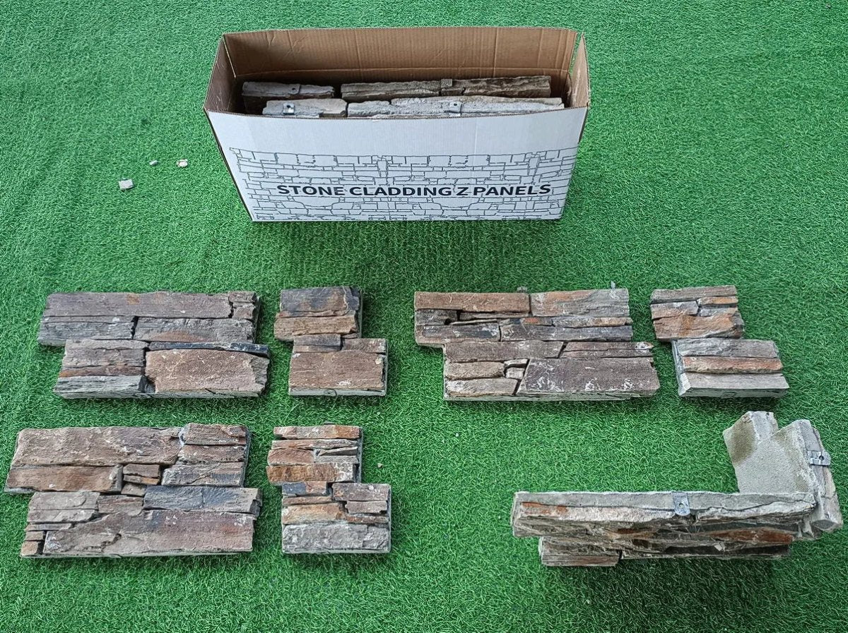 Multicolour Slate Stone Cladding Z Tiles Clad Panels Cement Backing £67.28/m2 - Image 4