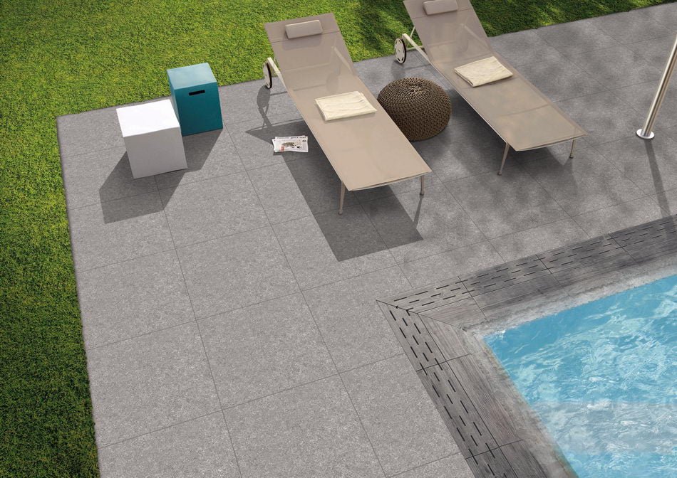 Bluestone Gris Porcelain Paving Slabs 600x600x20mm