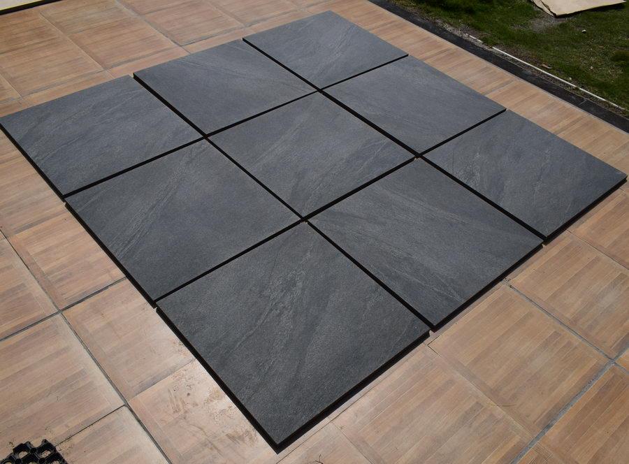 Anthracite Black Porcelain Paving Slabs 600x600x20mm £24.47/m2 - Image 4