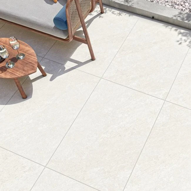 Quartz White Porcelain Paving Slabs 900x600x20mm £20.89/m2 - Image 5