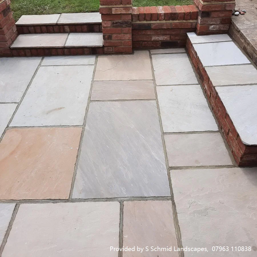 Raj Blend Indian Sandstone Paving Slabs, 560 Series 5 Sizes 22mm Cal £21.10/m2 - Image 3