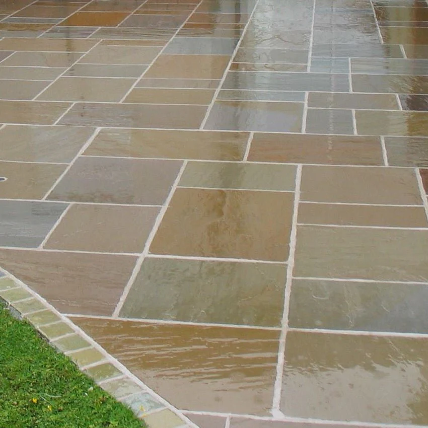 Raj Green Indian Sandstone Paving Slabs 900x600 22mm Calibrated £22.69/m2 - Image 4