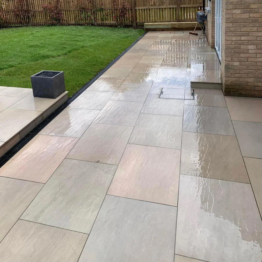 Raj Green Porcelain Paving Slabs 900x600x20 £20.89/m2 - Image 3