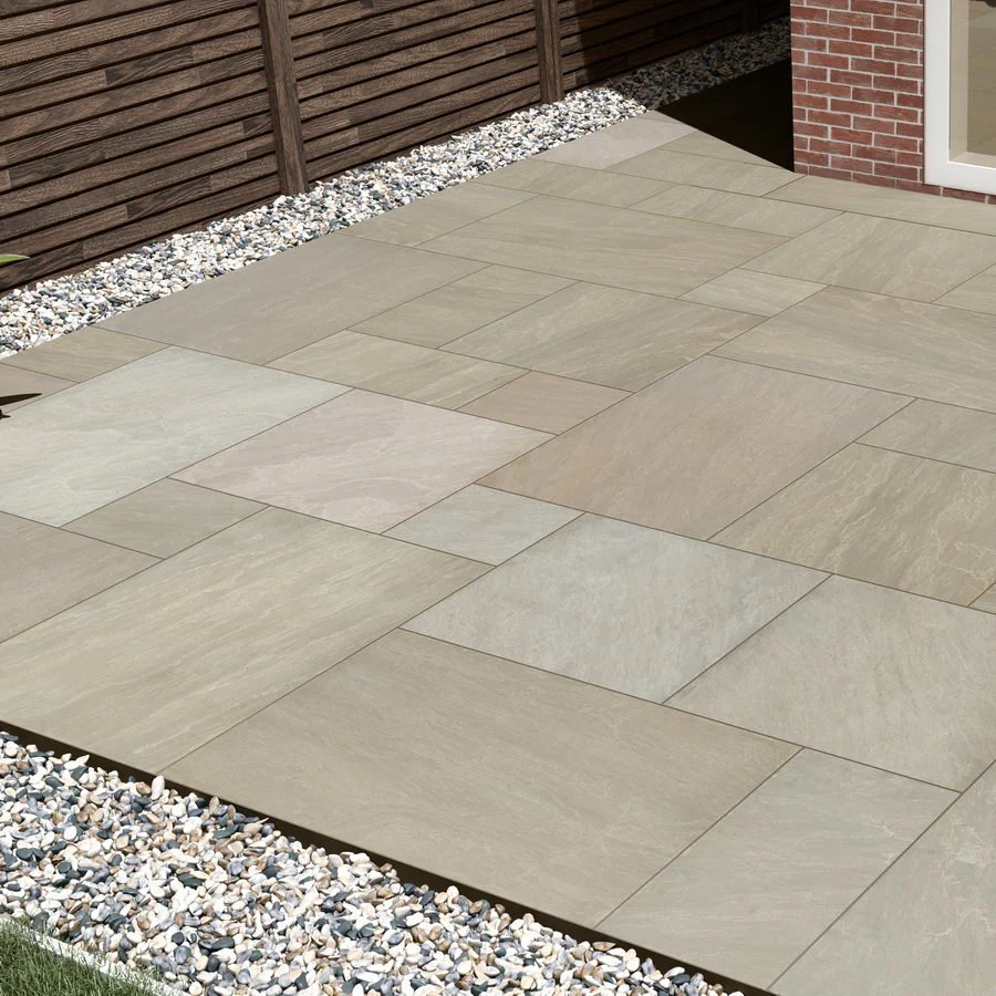 Raj Green Porcelain Paving Slabs 900x600x20 £20.89/m2 - Image 4