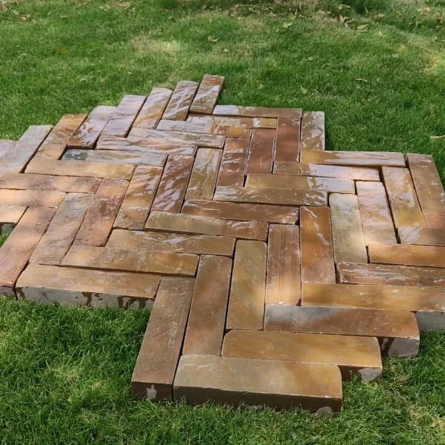 Raj Green Sandstone Tumbled Pavers 200x50x40mm, £53.99/m2 - Image 3