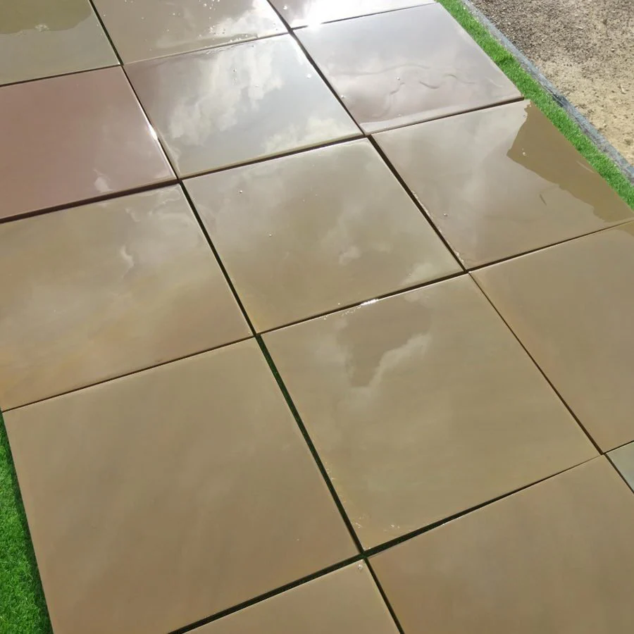 Raj Green Smooth Indian Sandstone Paving Sawn & Honed 600x600 £23.69/m2 - Image 4
