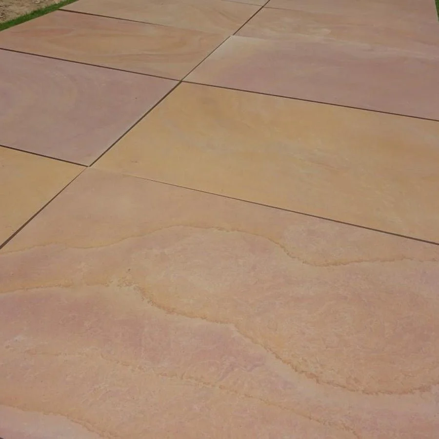 Smooth Rippon Buff Indian Sandstone Paving, Honed & Sawn 900x600 £28.69/m2 - Image 4