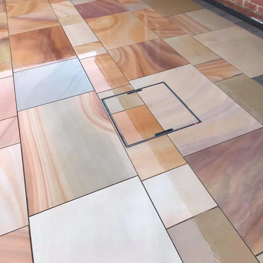Smooth Rippon Buff Indian Sandstone Paving, Honed & Sawn 900x600 £28.69/m2 - Image 6
