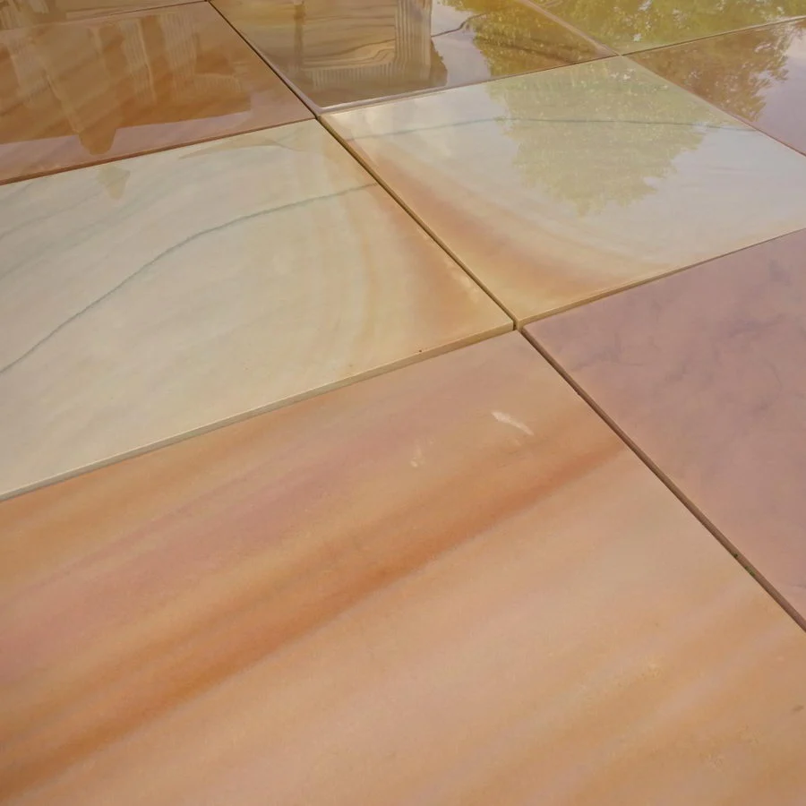 Rippon Buff Indian Sandstone Paving, Smooth Honed & Sawn 600x600 £20.69/m2 - Image 4