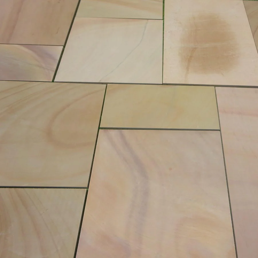 Rippon Buff Smooth Indian Sandstone Sawn & Honed Patio Packs £28.28m2 - Image 3
