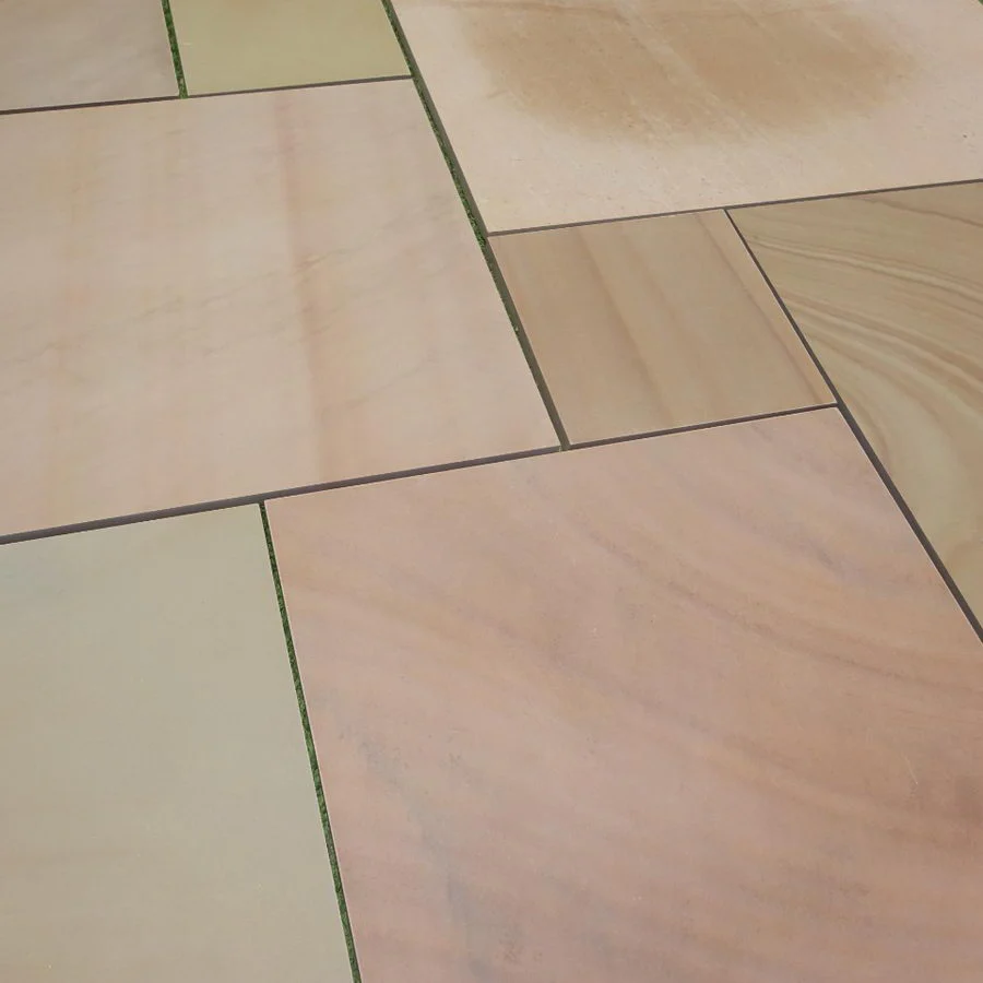 Rippon Buff Smooth Indian Sandstone Sawn & Honed Patio Packs £28.28m2 - Image 4