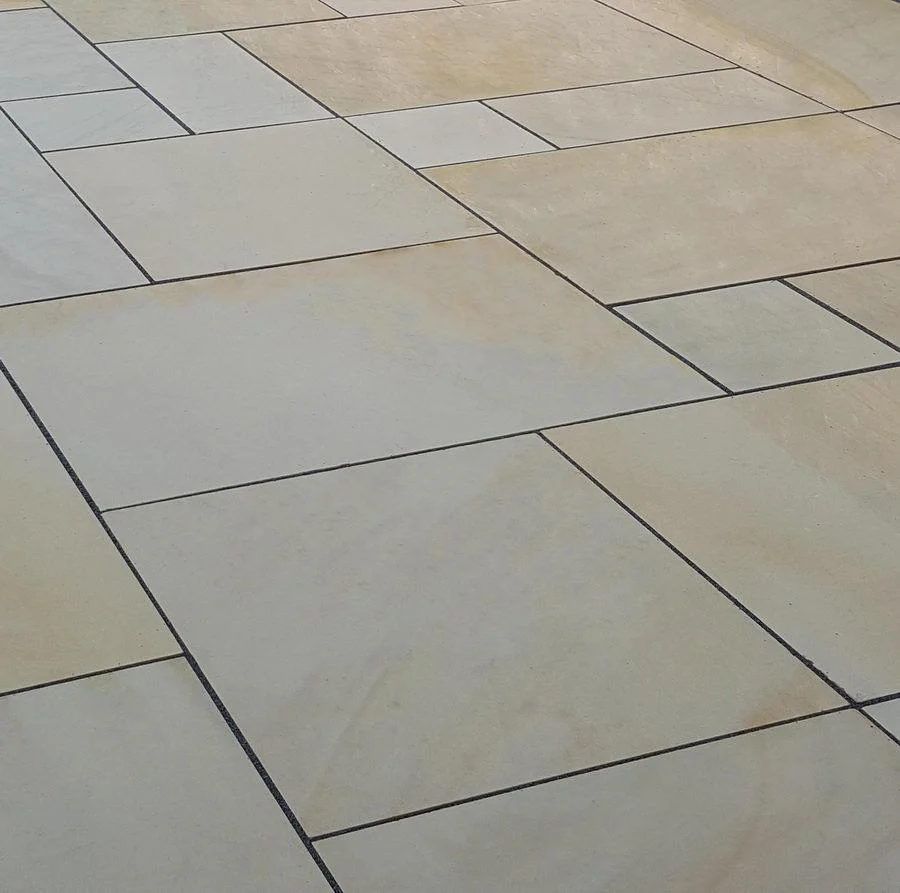 Mint Fossil Indian Sandstone Paving, Smooth Honed & Sawn Patio Packs £25.69/m2 - Image 5