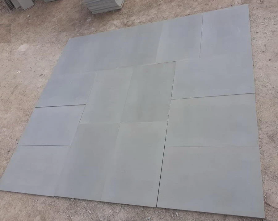 Smooth Indian Sandstone Paving Slabs, Kandla Grey Sawn & Honed, 600x600 £27.88/m2 - Image 4