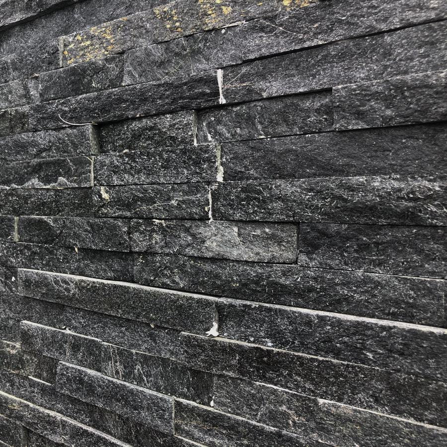 Black Sparkle Quartz Split Face Tiles Cladding 550x150 £35.39/m2 - Image 4