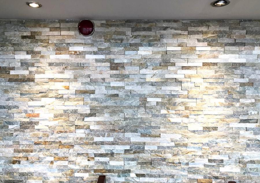 Oyster Quartz Split Face Tiles Stone Cladding 550x150 £30.99/m2 - Image 4