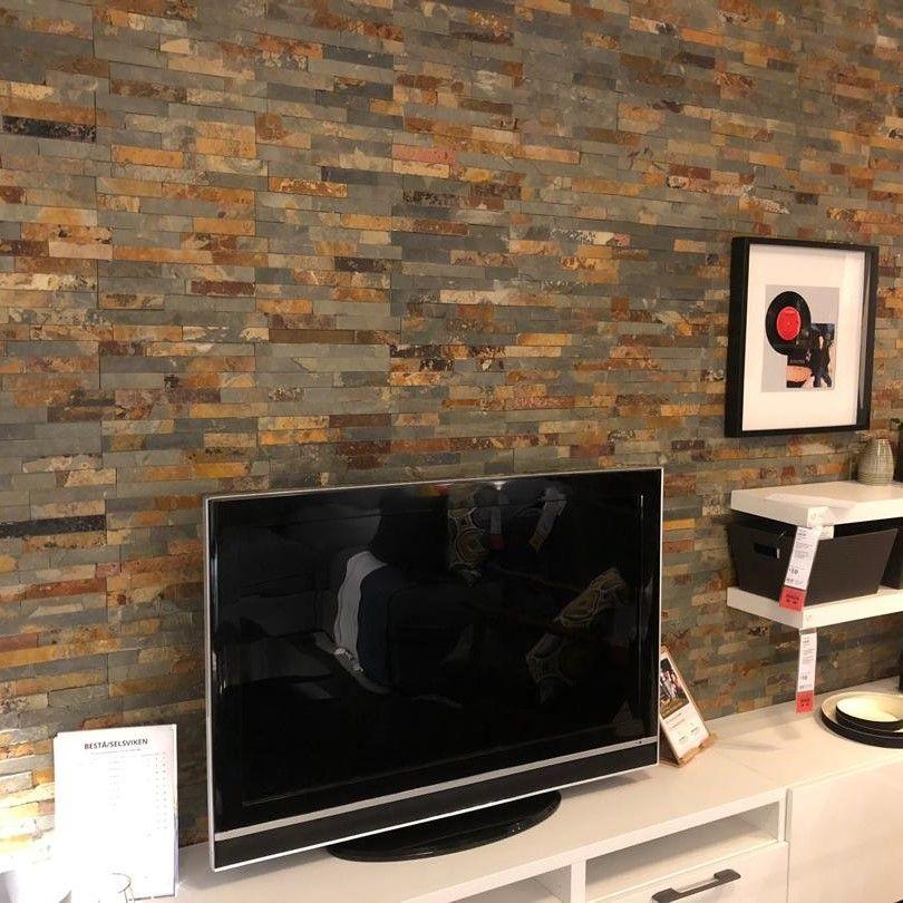 Multicolour Slate Split Face Tiles, Stone Cladding 360x100 £28.29/m2 - Image 4