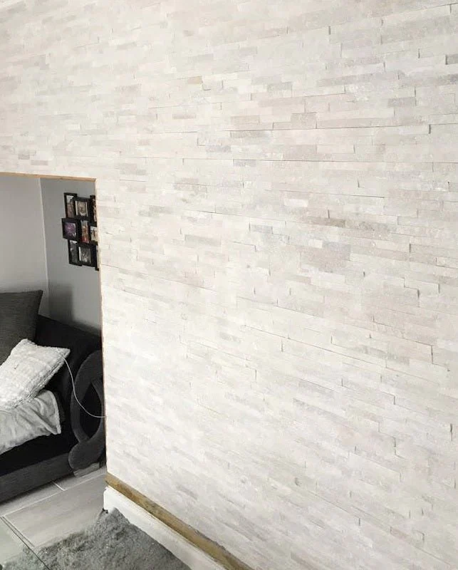 White Quartz Sparkle Split Face Tiles, Stone Cladding 360x100 £29.99/m2 - Image 5