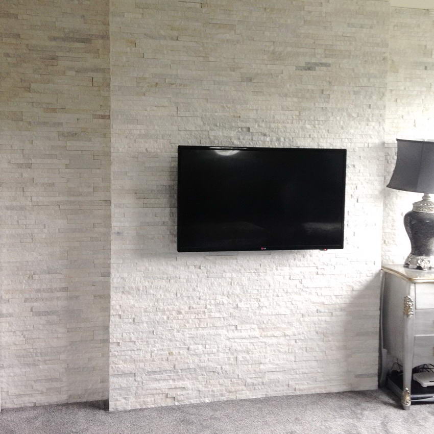 White Quartz Sparkle Split Face Tiles, Stone Cladding 360x100 £29.99/m2 - Image 7
