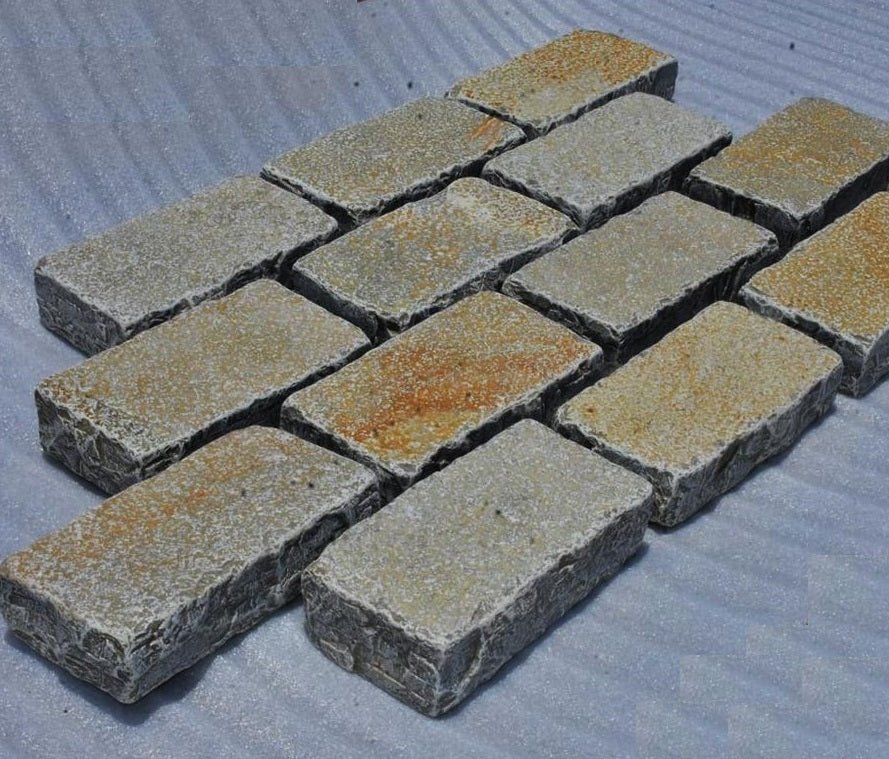 Tandur Yellow Limestone Setts & Cobbles 200 x 100 x 50 £39.50/m2 - Image 4